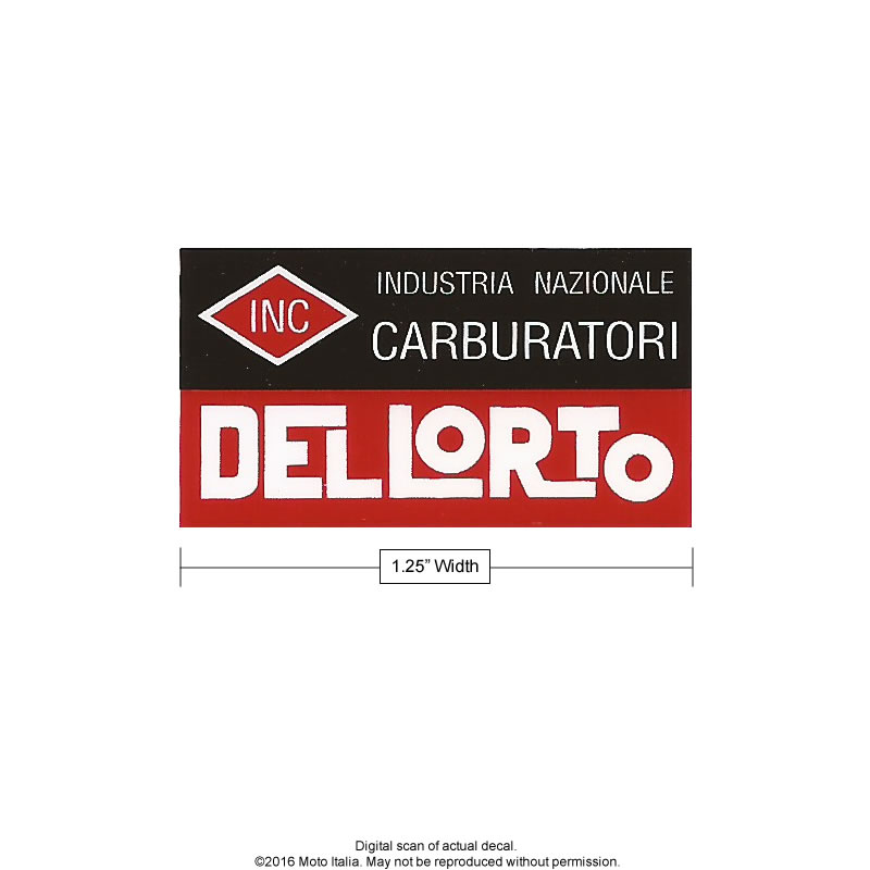 Dellorto Rectangle Sticker - Moto Italia