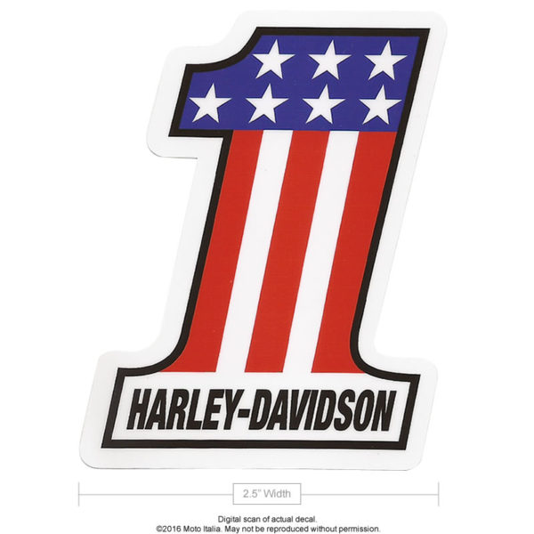 Harley Davidson number 1 sticker